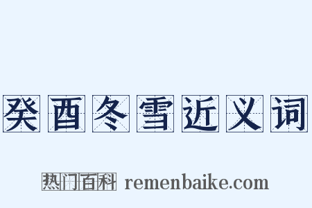 癸酉冬雪近义词是什么意思的图片